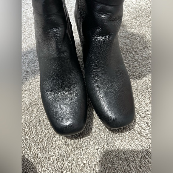 Gucci Black Leather Wedge Knee-High Boots - Picture 7 of 12